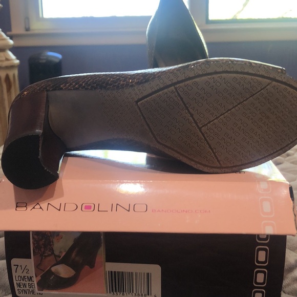 Faux Snake print block heels - Picture 2 of 2